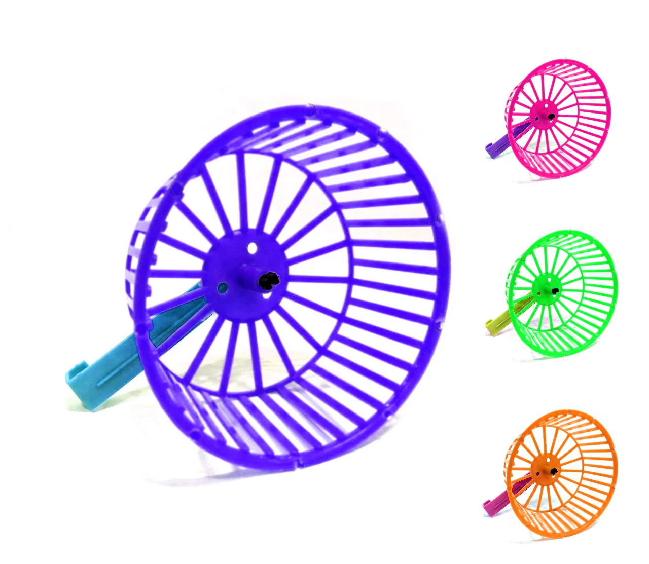 Rueda Hamster Plastica Con Soporte
