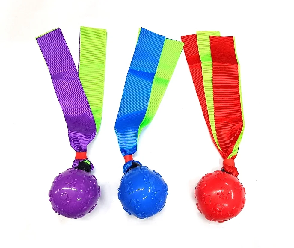 Pelota Goma Chifle Y Tiras 25 Cm