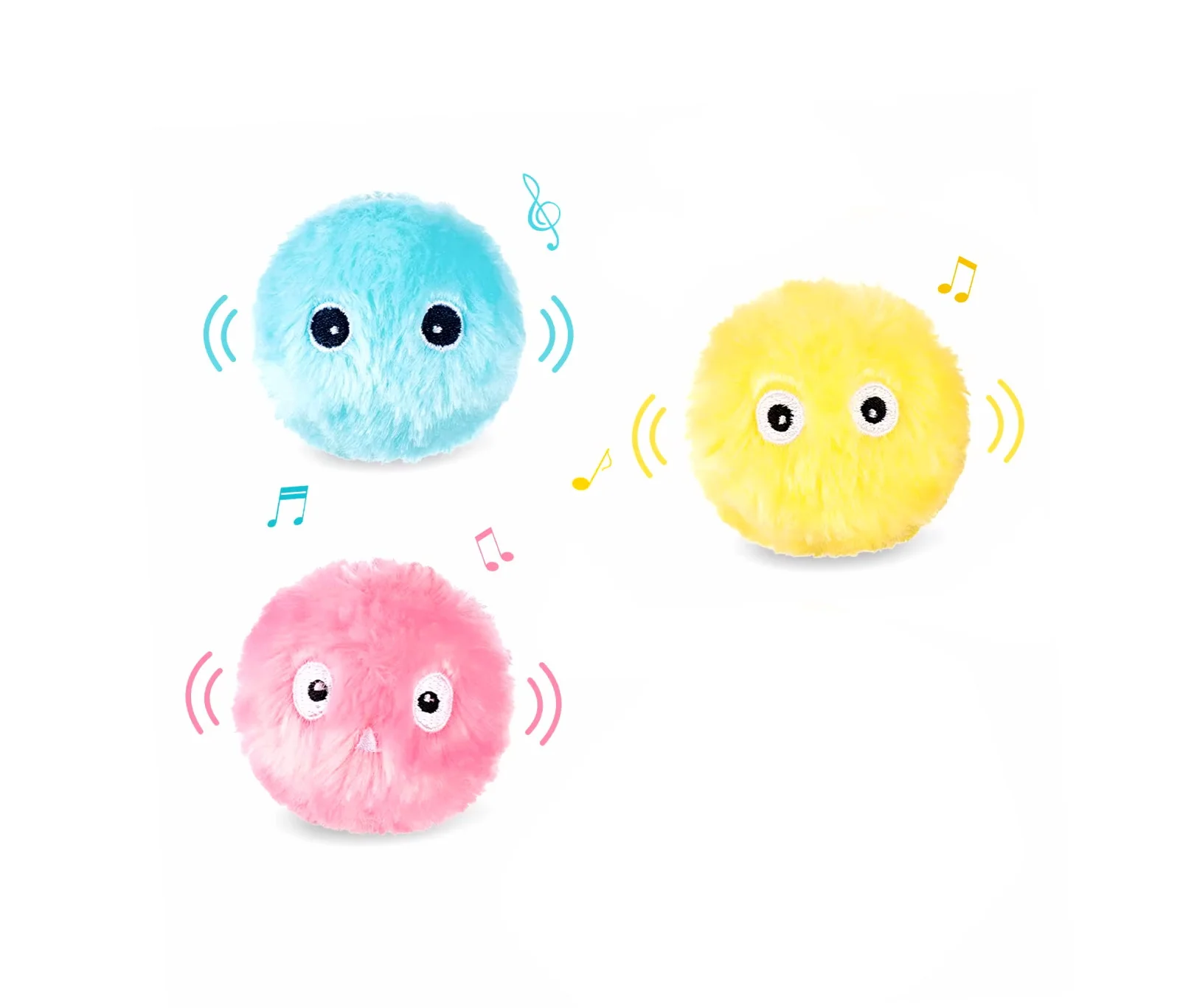 Pelota Peluche Sonido Grillo  Y Luz
