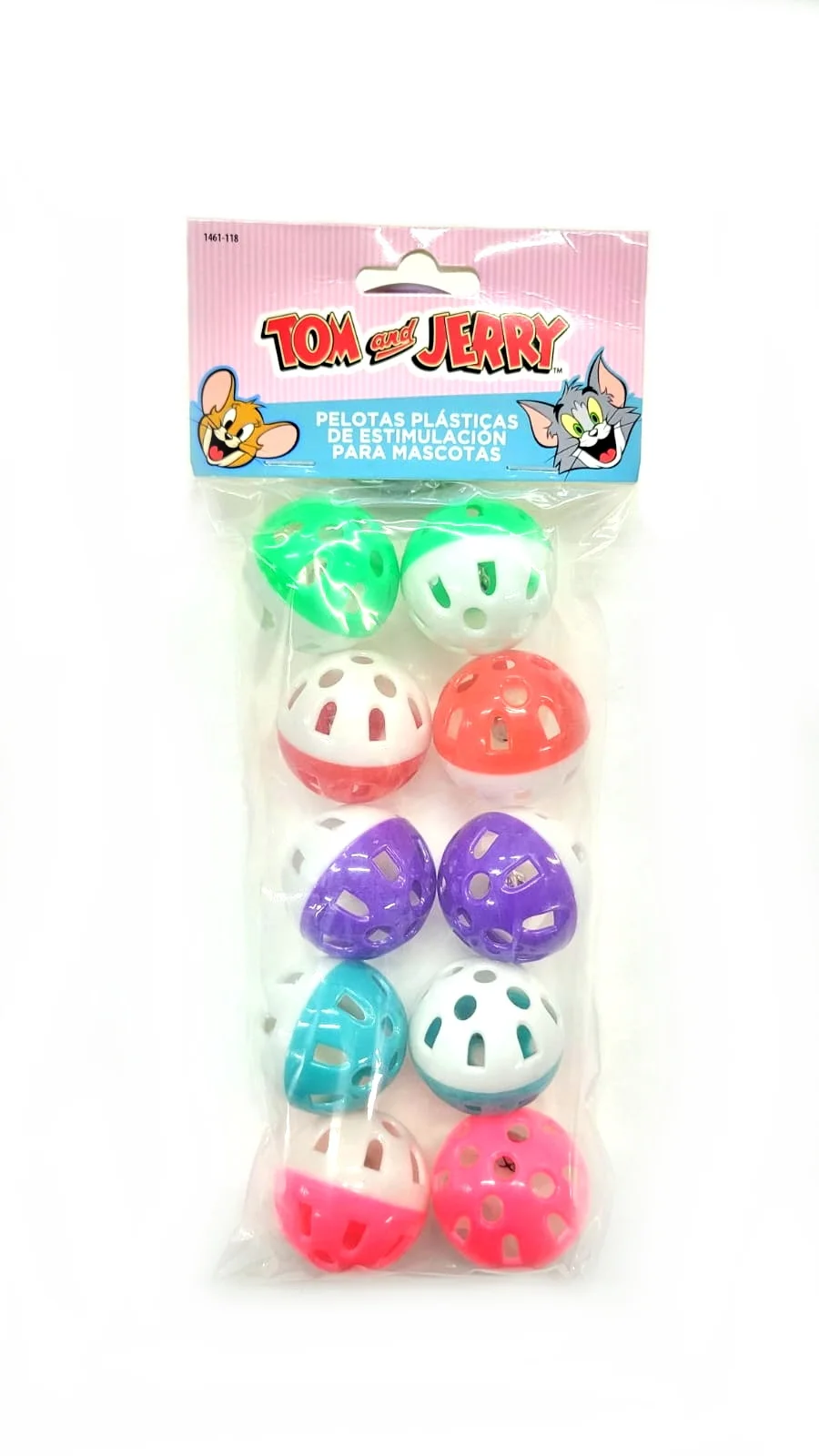 Pelota Bicolor P/mascotas C/cascabel X 10 U
