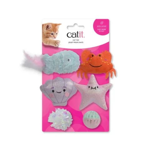 Catit Cat Toy Sea Animal Set 6 Pack
