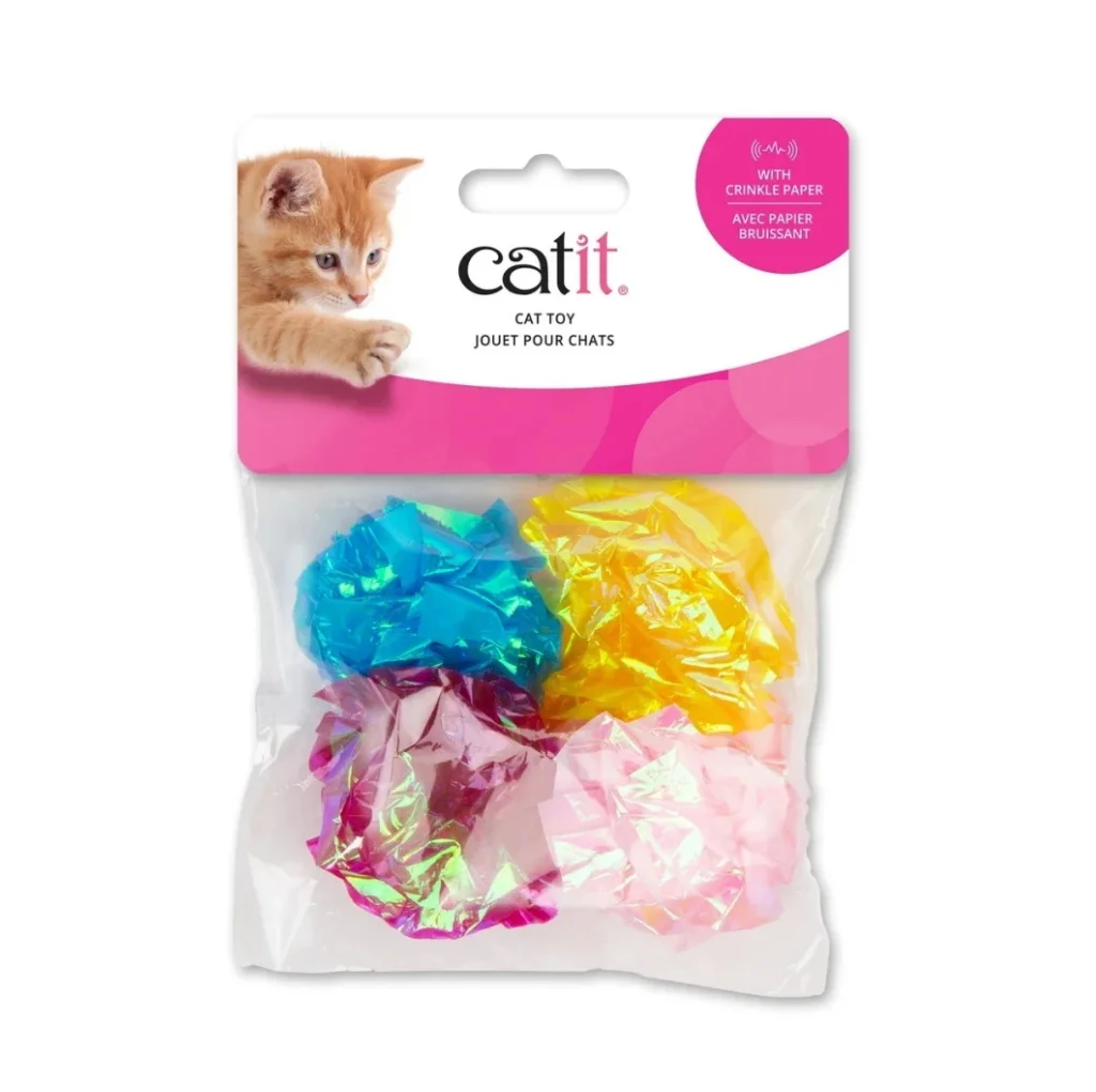 Catit Crinkle Paper Ball 4 Pack